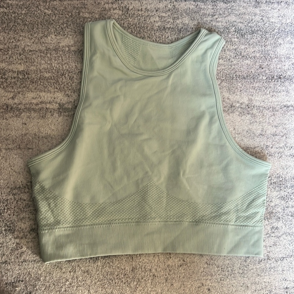 size xs light green primark halter sports bra
